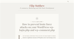 Desktop Screenshot of filipmatthew.com